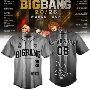 G Dragon Merch 2026 Bigbang Anniversary Tour Jersey Fan Gift