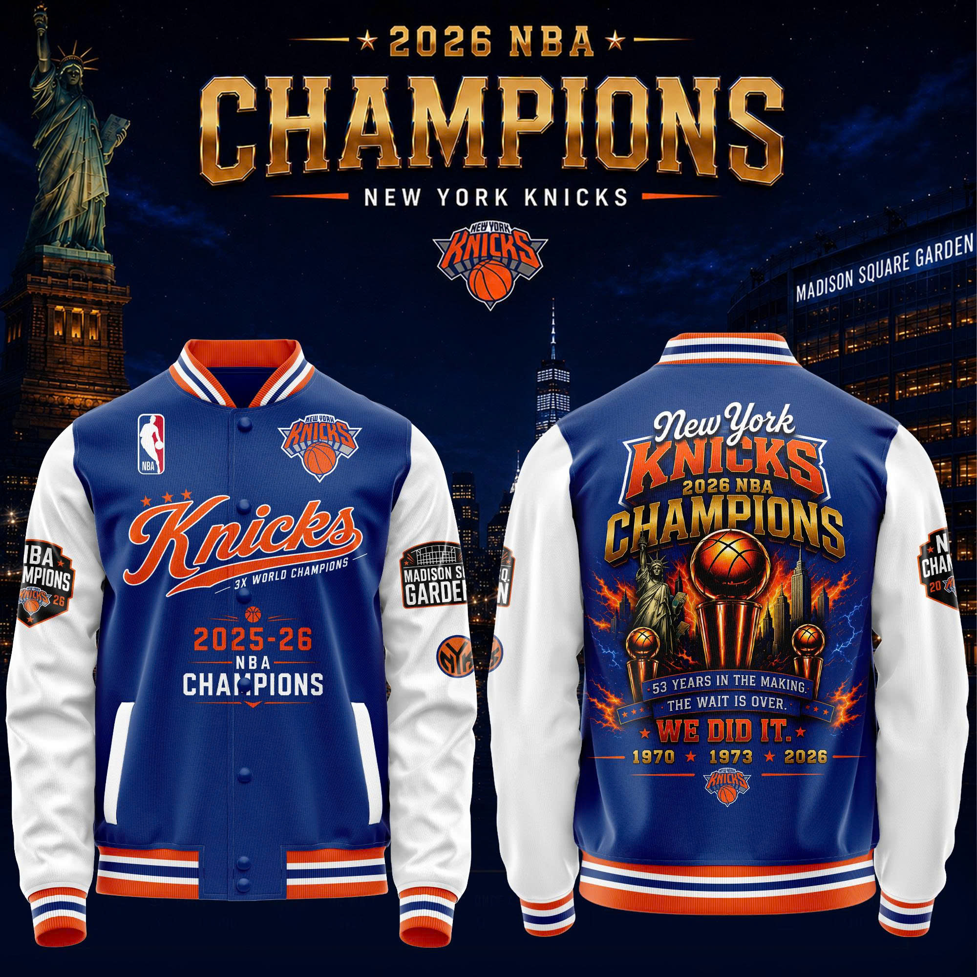New York Knicks Merch 2026 Nba Champions Jacket Gift For Basketball Fans