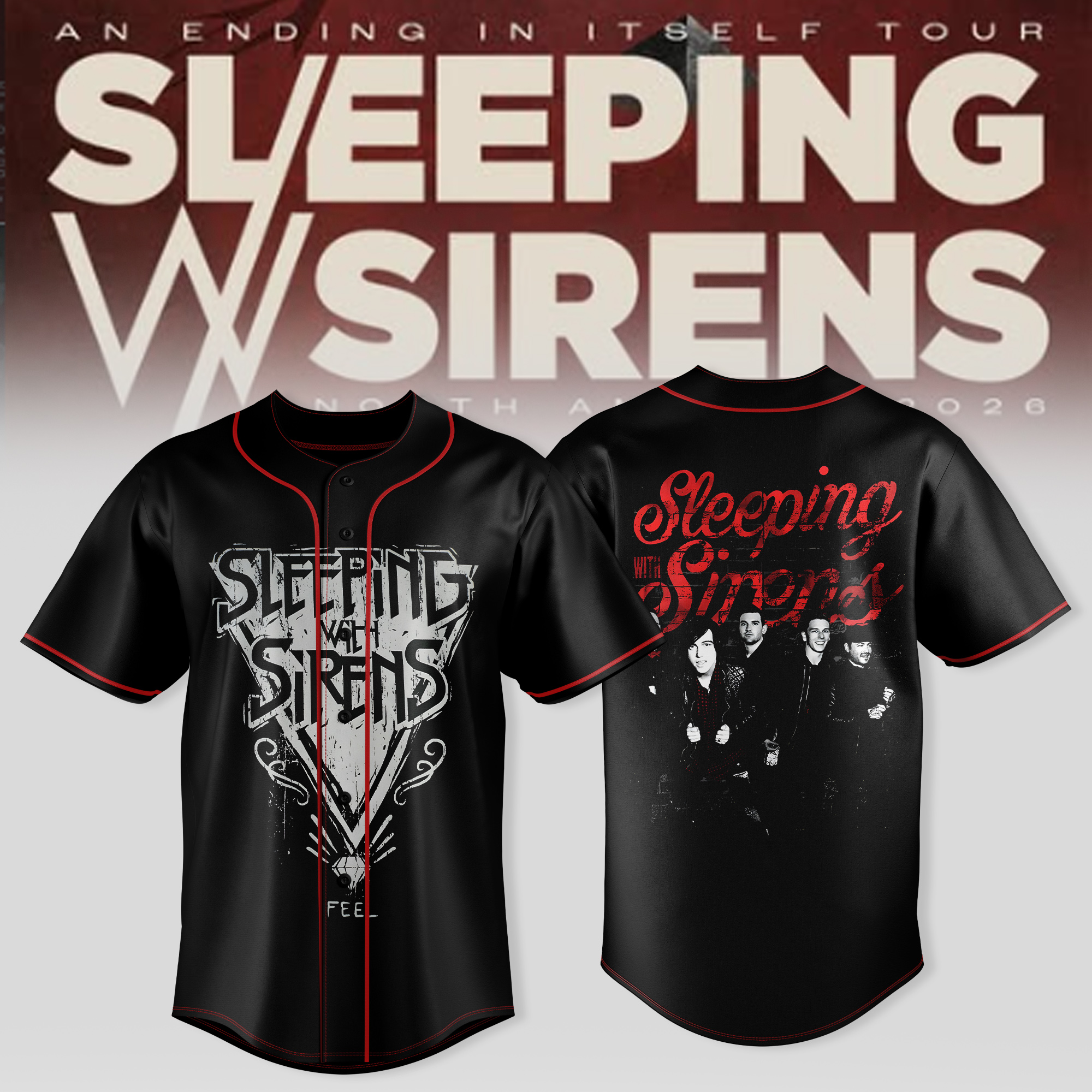 Sleeping With Sirens An Ending In Itself Tour Jersey Merchandise Edition