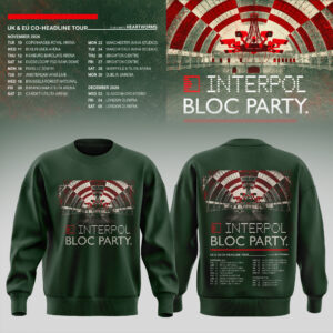 Interpol Bloc Party Tour 2026 Uk Eu Premium Fan Sweatshirt