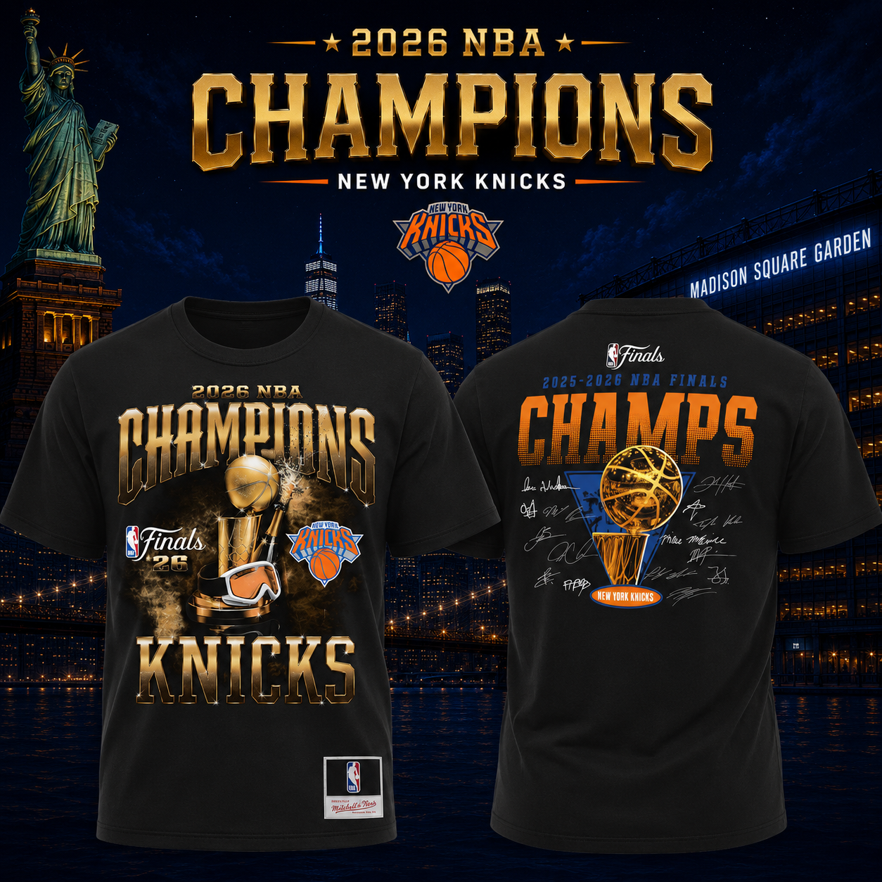 New York Knicks Merch 2026 Nba Champions T-Shirt Gift For Basketball Fans