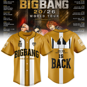 Bigbang Merch 2026 Anniversary World Tour Jersey Gift For Fans