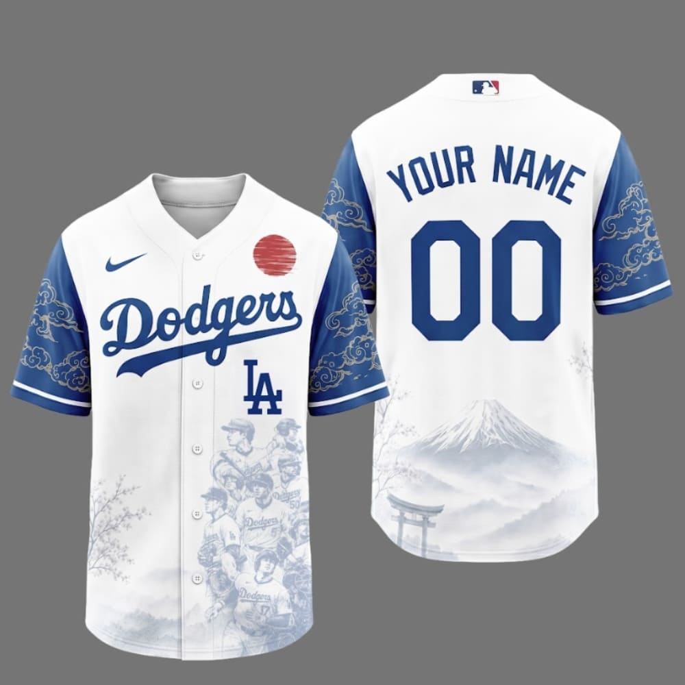 Los Angeles Baseball Heritage Jersey Personalized Name Japanese Culture Edition