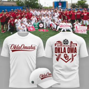 Oklahoma Sooners 2026 Ncaa Baseball Mens College World Series Oklaomaha White T-Shirt