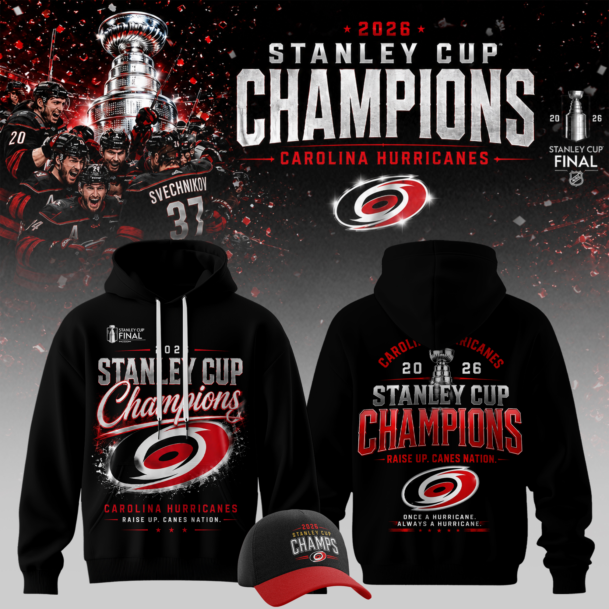 Carolina Hurricanes Merch 2026 Victory Season Hoodie Best Fan Gift