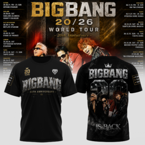Bigbang Merch 2026 Anniversary Tour Graphic T-Shirt Fan Gift
