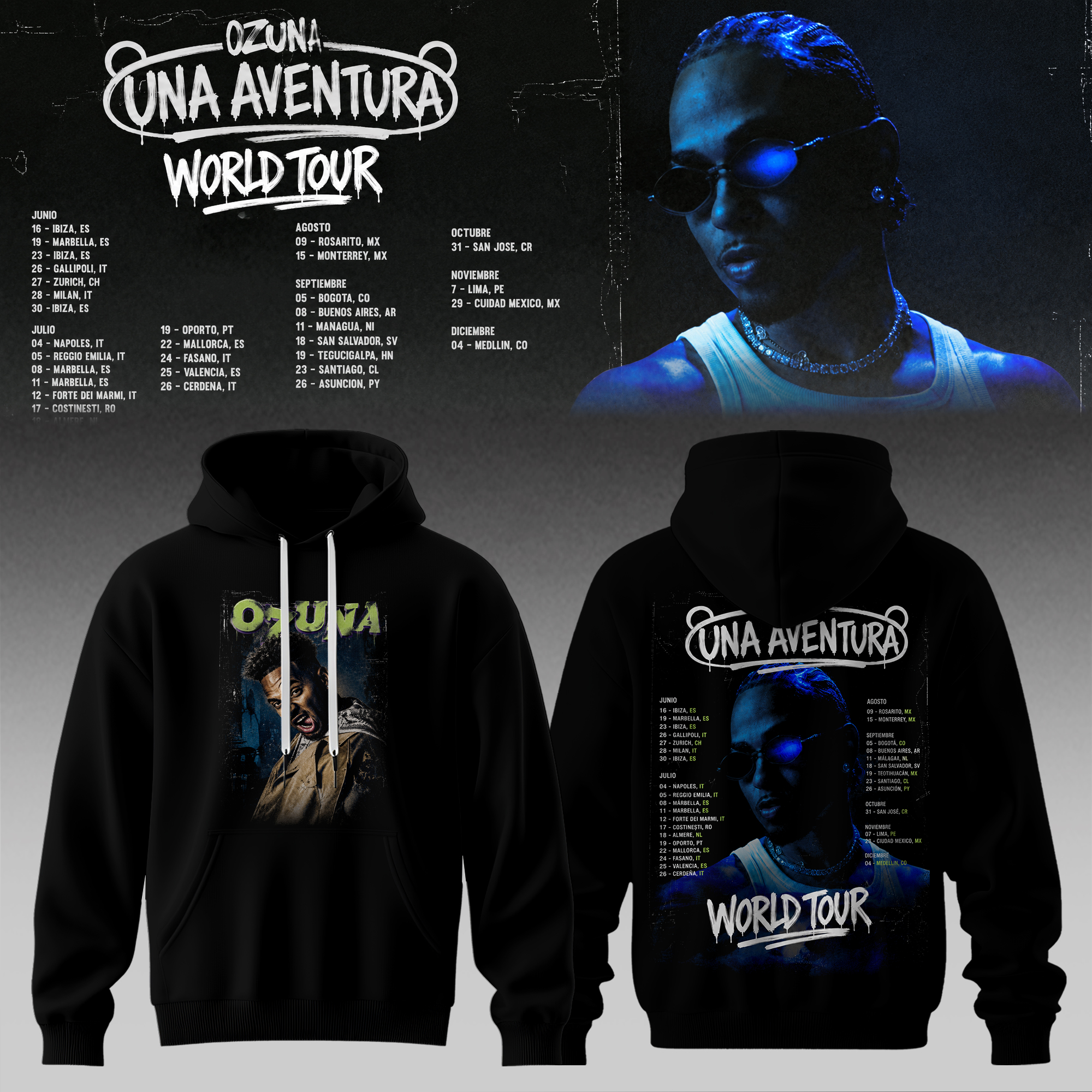 Ozuna Merch 2026 Official Tour Hoodie Best Gift For Fans