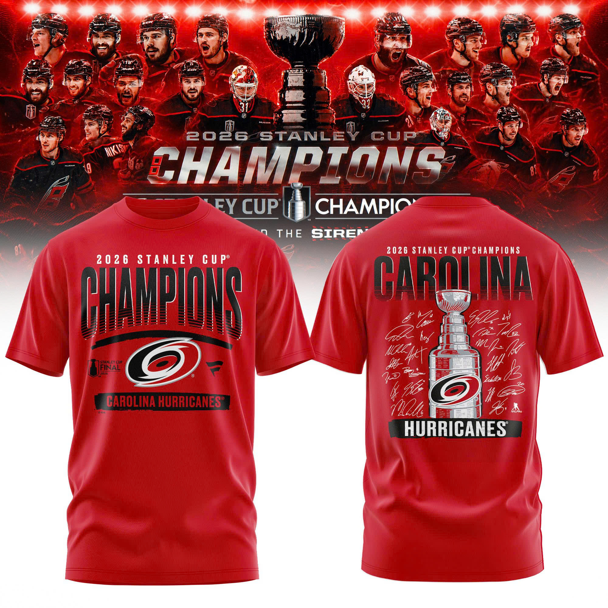 Carolina Hurricanes Merch 2026 Stanley Cup Glory T-Shirt Fan Gift