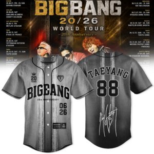Taeyang Merch 2026 Bigbang Anniversary Tour Jersey Gift For Kpop Fans
