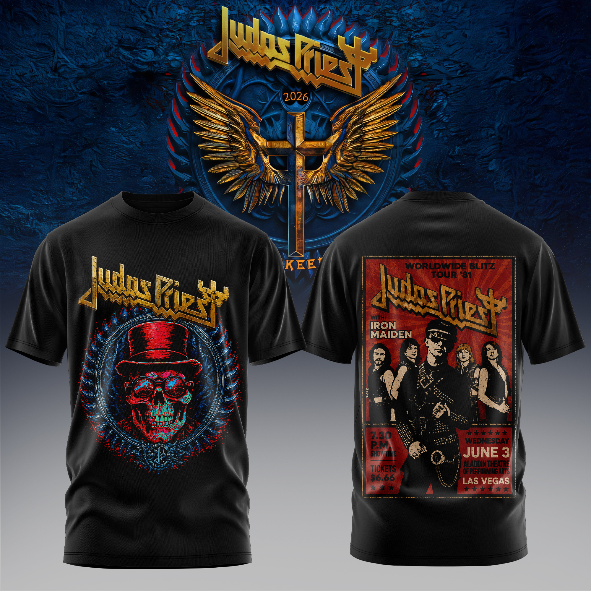 Judas Priest Merch 2026 Vintage Metal Poster T-Shirt Fan Gift