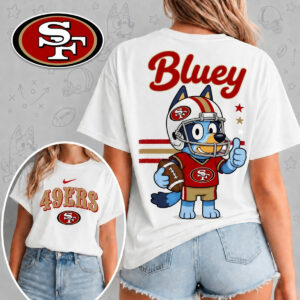 San Francisco 49Ers X Bluey Football Game Day Unisex T-Shirt