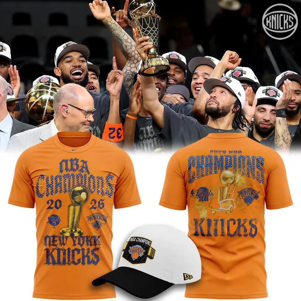 New York Knicks 2026 Nba Finals Champions Limited Edition On Court Orange 3D Shirt