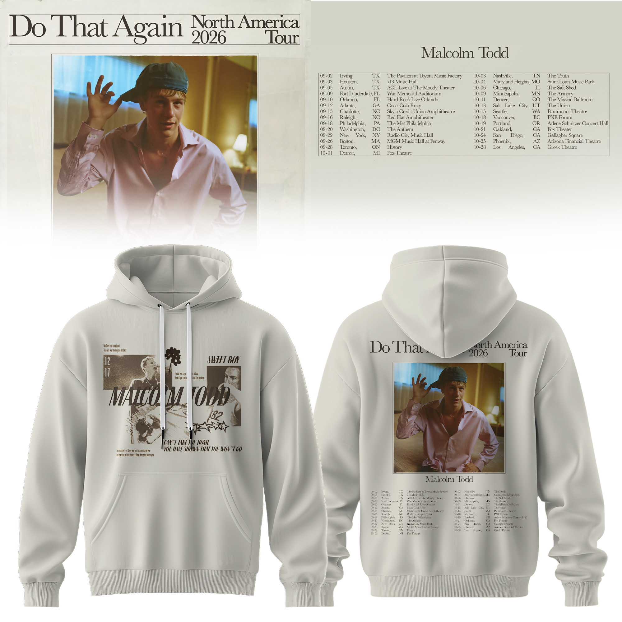 Malcolm Todd Do That Again Tour Limited Music Hoodie Edition
