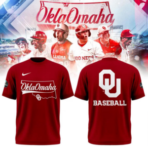Oklahoma Sooners Baseball Omaha 2026 Men8217S College World Series Red T-Shirt