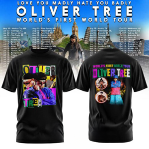 Oliver Tree World Tour 2026 Fans Vintage Color Block Graphic T-Shirt