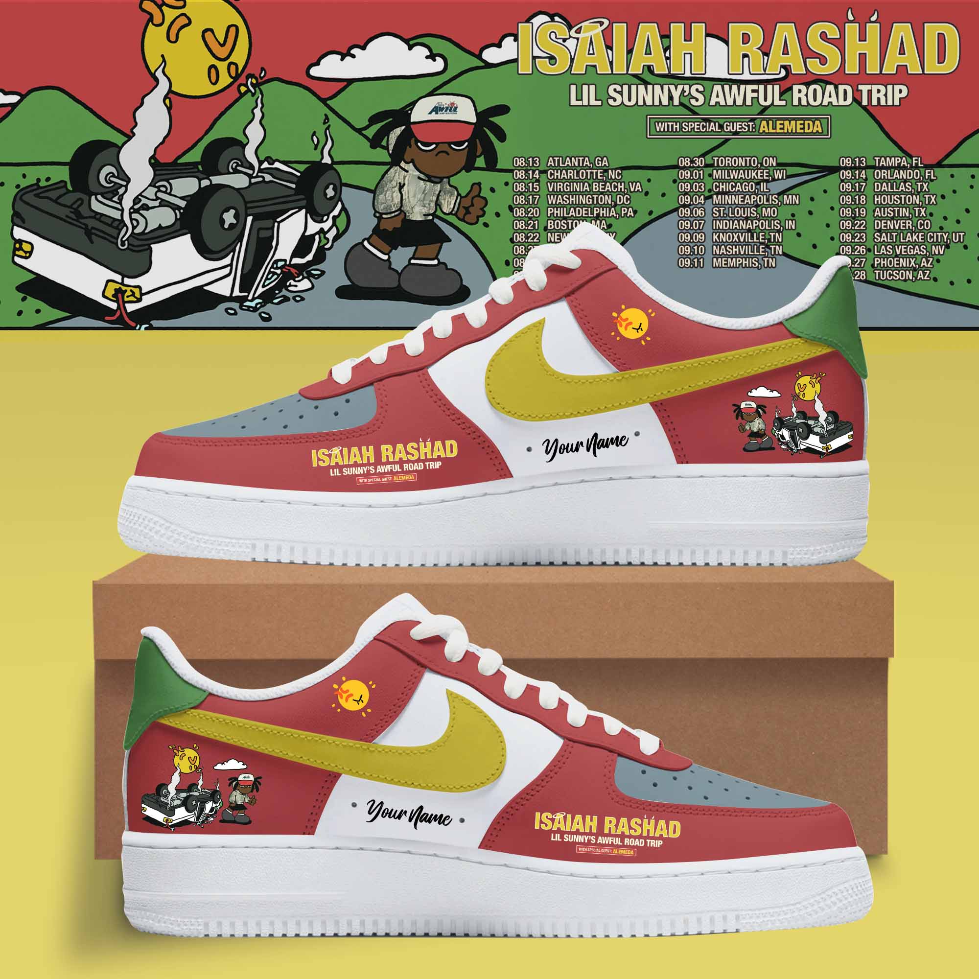 Isaiah Rashad Lil Sunnys Awful Road Trip Sneaker Collector Edition