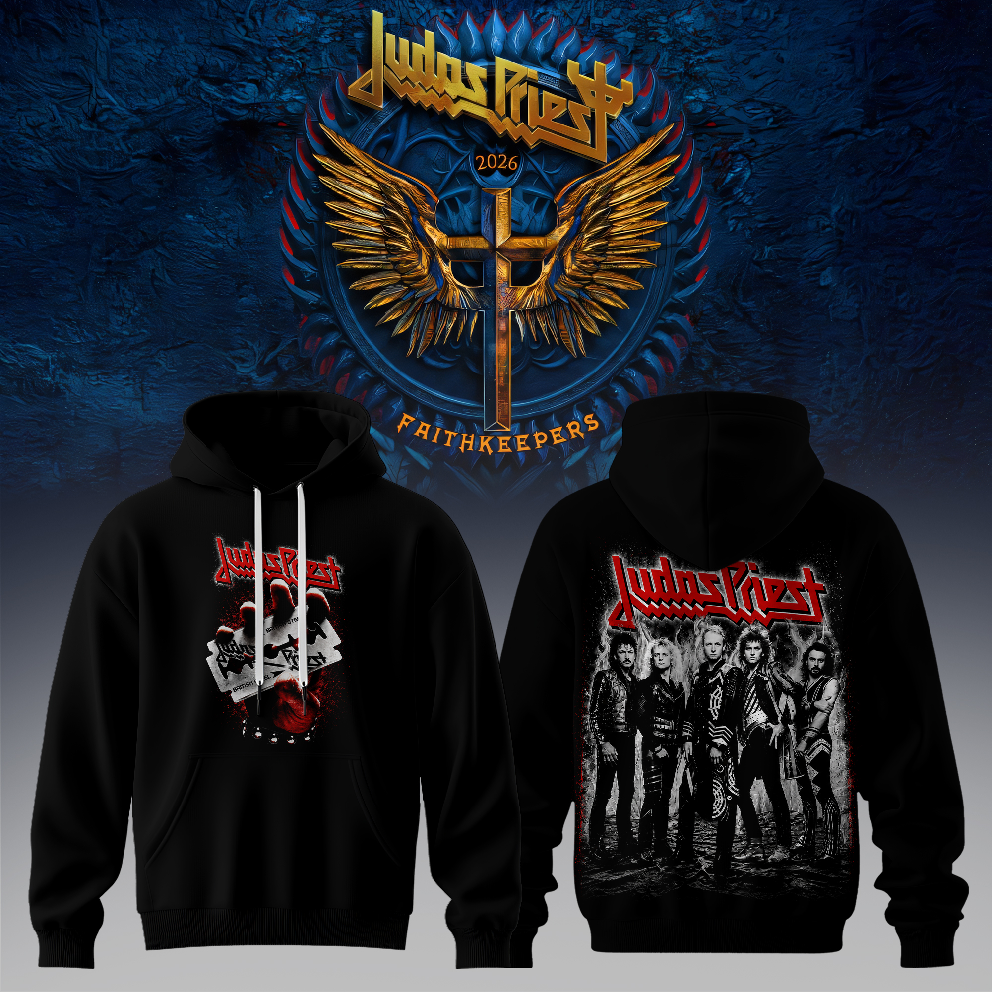 Judas Priest Merch 2026 Razorblade Rock Hoodie Music Lover Gift