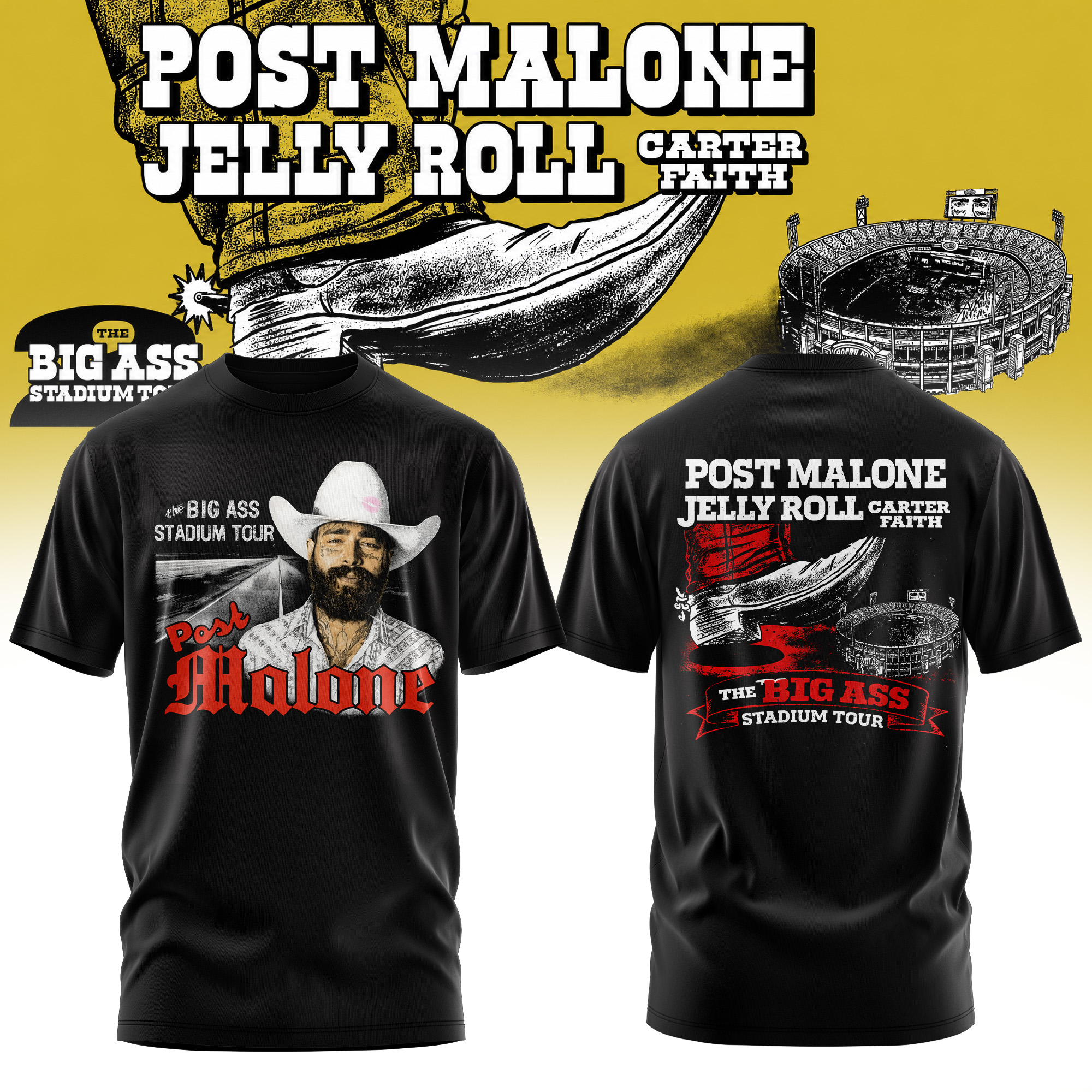Post Malone Merch 2026 Tour Collection T-Shirt Music Fan Gift