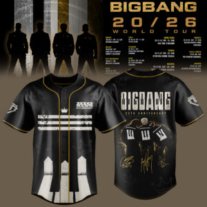 Bigbang Merch 2026 20Th Anniversary World Tour Baseball Jersey Gift For Kpop Fans
