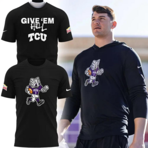 Tcu Horned Frogs Football 2026 Give Em Hell Tcu Mascot T-Shirt