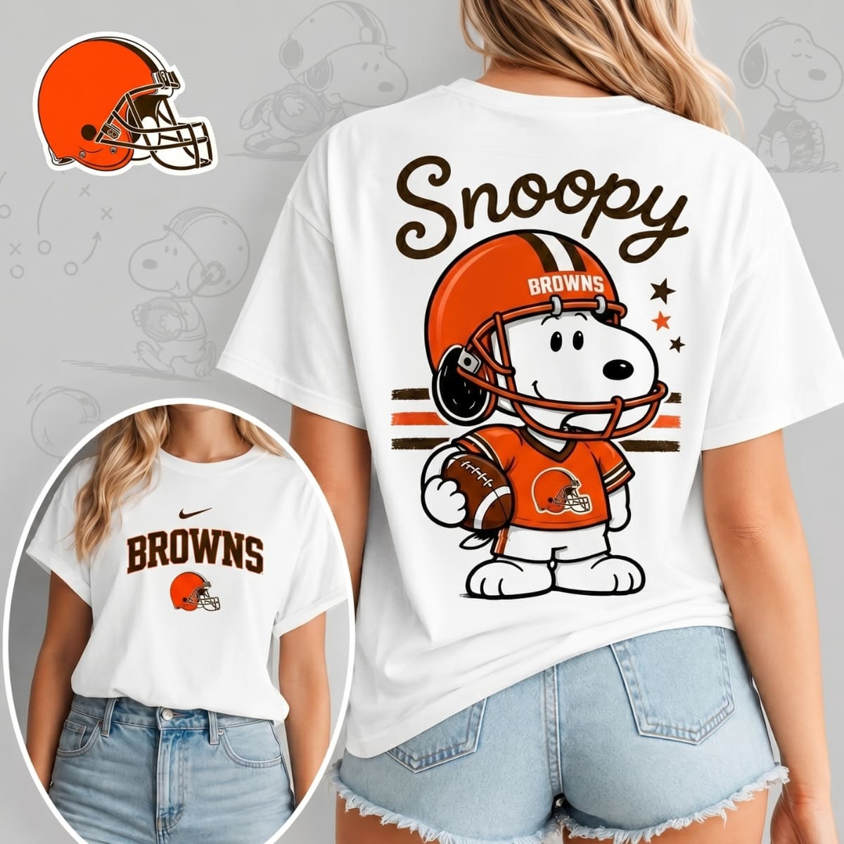 Cleveland Browns X Snoopy Football Game Day Unisex T-Shirt
