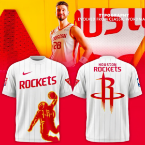 Houston Rockets Nba 2026 New Logo White T-Shirt