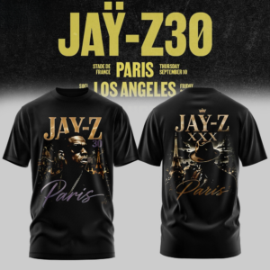 Jay-Z 30Th Anniversary Paris Fan Vintage Luxury Double-Sided Graphic T-Shirt
