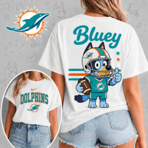 Miami Dolphins X Bluey Football Game Day Unisex T-Shirt