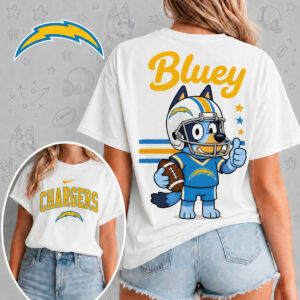 Los Angeles Chargers X Bluey Football Game Day Unisex T-Shirt