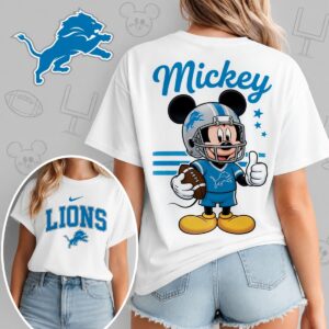 Detroit Lions X Mickey Mouse Football Game Day Unisex T-Shirt