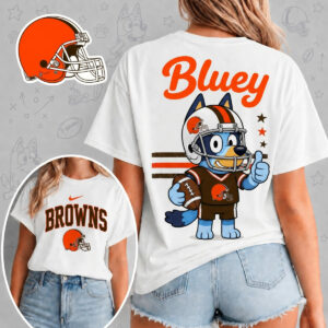 Cleveland Browns X Bluey Football Game Day Unisex T-Shirt