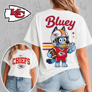 Kansas City Chiefs X Bluey Football Game Day Unisex T-Shirt