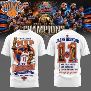 Jalen Brunson New York Knicks 2026 Nba Finals Mvp Graphic Two Sided Shirt