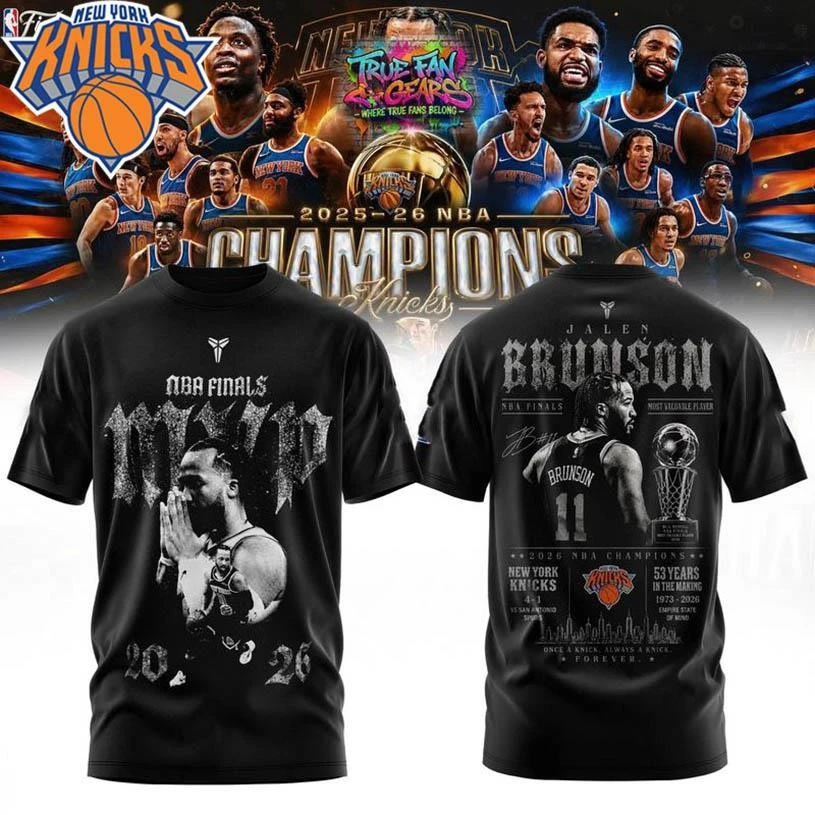 Jalen Brunson New York Knicks 2026 Nba Finals Mvp Special New Classic Two Sided Shirt