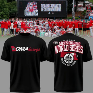 Georgia Bulldogs 2026 Baseball College World Series Omadawgs Black 3D Shirt