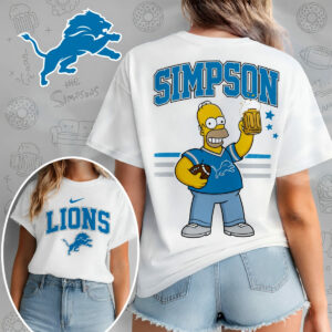 Detroit Lions X The Simpsons Football Game Day Unisex T-Shirt