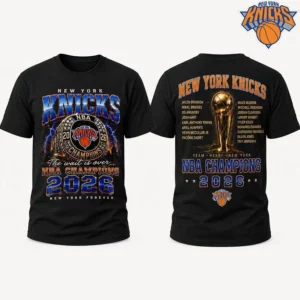 Knicks The Wait Is Over 2026 Champions Ring Two Sided Shirt