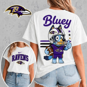 Baltimore Ravens X Bluey Football Game Day Unisex T-Shirt