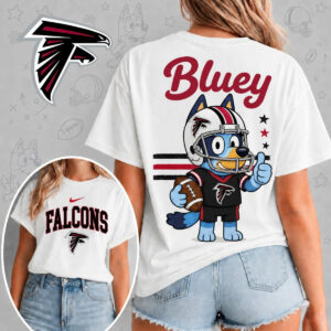Atlanta Falcons X Bluey Football Game Day Unisex T-Shirt