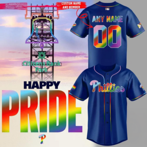 Philadelphia Phillies 2026 Pride Night Pesonalized Baseball Jersey