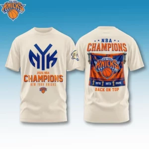 2026 Knicks 3X Champions Back On Top Two Sided Shirt