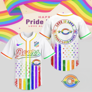Chicago Bears 2026 Nfl Pride Love Limited Edition Baseball Jersey