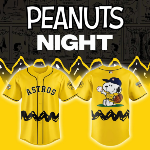 Houston Astros Peanuts Night Fans Classic Cartoon Baseball Jersey