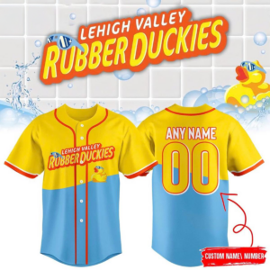 Lehigh Valley Ironpigs X Rubber Duckies 2026 Personalized Baseball Jersey