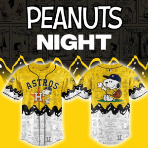 Houston Astros Peanuts Night Baseball Lovers Vintage Comic All Over Print Baseball Jersey