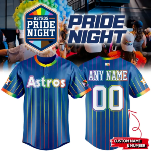 Houston Astros Pride Night 2026 Edition Custom Name Baseball Jersey