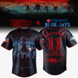 Stranger Things X Toronto Blue Jays Special Edition Baseball Jersey