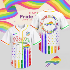 Buffalo Bills 2026 Nfl Pride Love Limited Edition Baseball Jersey
