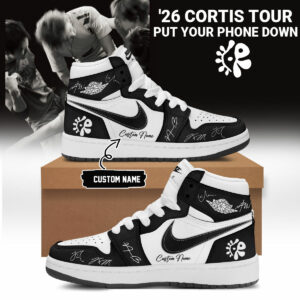 Cortis Tour 2026 Black High Top Sneakers Custom Name Fan Gift Limited Edition
