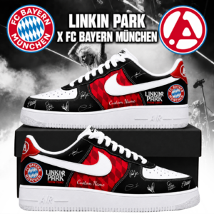 Linkin Park Fc Bayern Munchen Music Lovers Retro Custom Name Low Top Sneakers